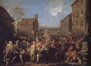 William Hogarth March to Finchley oil painting